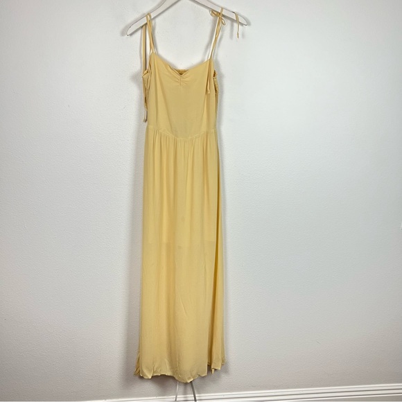Reformation Sylvie yellow tie strap maxi dress Size Medium - Picture 4 of 7